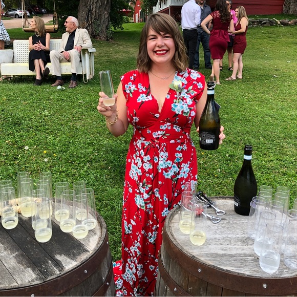 Feeling Serine maxi dress in ruby - Picture 8 of 8